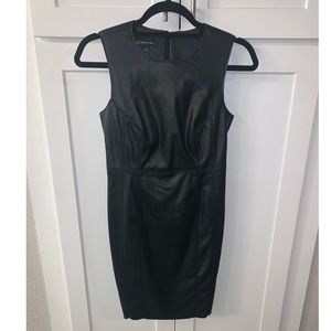 INC Faux Leather mini dress Petite